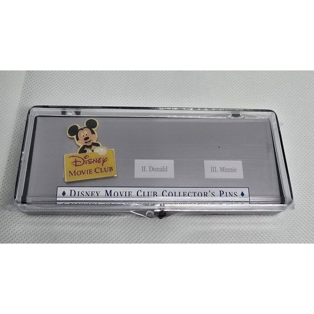 NEW Sealed Disney Mickey Mouse Movie Club Collectors Pin w Case Enamel Gold Tone